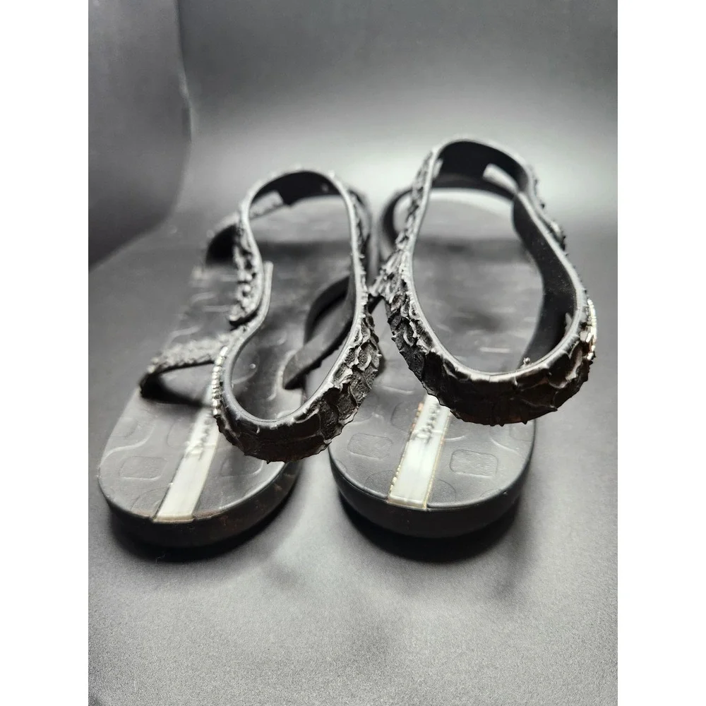 Ipanema Sandals Shoes Womens Size 8 Black Strappy Made‎ in Brazil